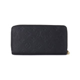 Louis Vuitton Monogram Implant Zippy Wallet Long Leather Noir
