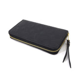 Louis Vuitton Monogram Implant Zippy Wallet Long Leather Noir