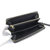 Louis Vuitton Monogram Implant Zippy Wallet Long Leather Noir