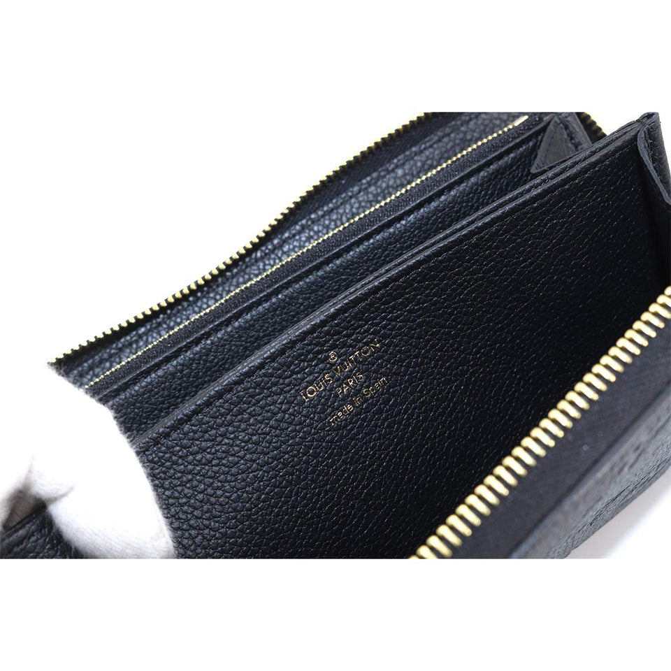 Louis Vuitton Monogram Implant Zippy Wallet Long Leather Noir