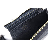 Louis Vuitton Monogram Implant Zippy Wallet Long Leather Noir