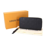 Louis Vuitton Monogram Implant Zippy Wallet Long Leather Noir