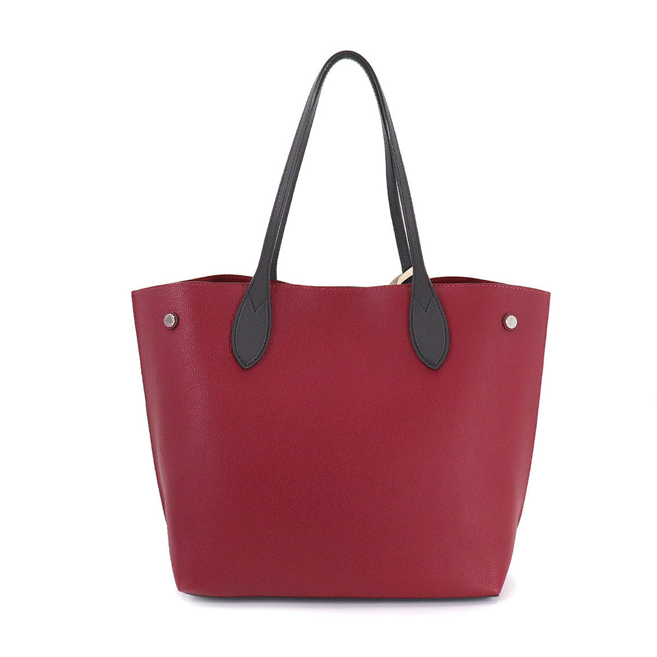 Louis Vuitton Lockme Go Tote Bag Leather Redouin Silver Metal