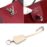 Louis Vuitton Lockme Go Tote Bag Leather Redouin Silver Metal