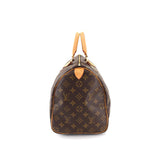 Louis Vuitton Monogram Speedy 35 Hand Bag Brown Gold Hardware