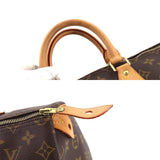 Louis Vuitton Monogram Speedy 35 Hand Bag Brown Gold Hardware