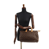 Louis Vuitton Monogram Speedy 35 Hand Bag Brown Gold Hardware