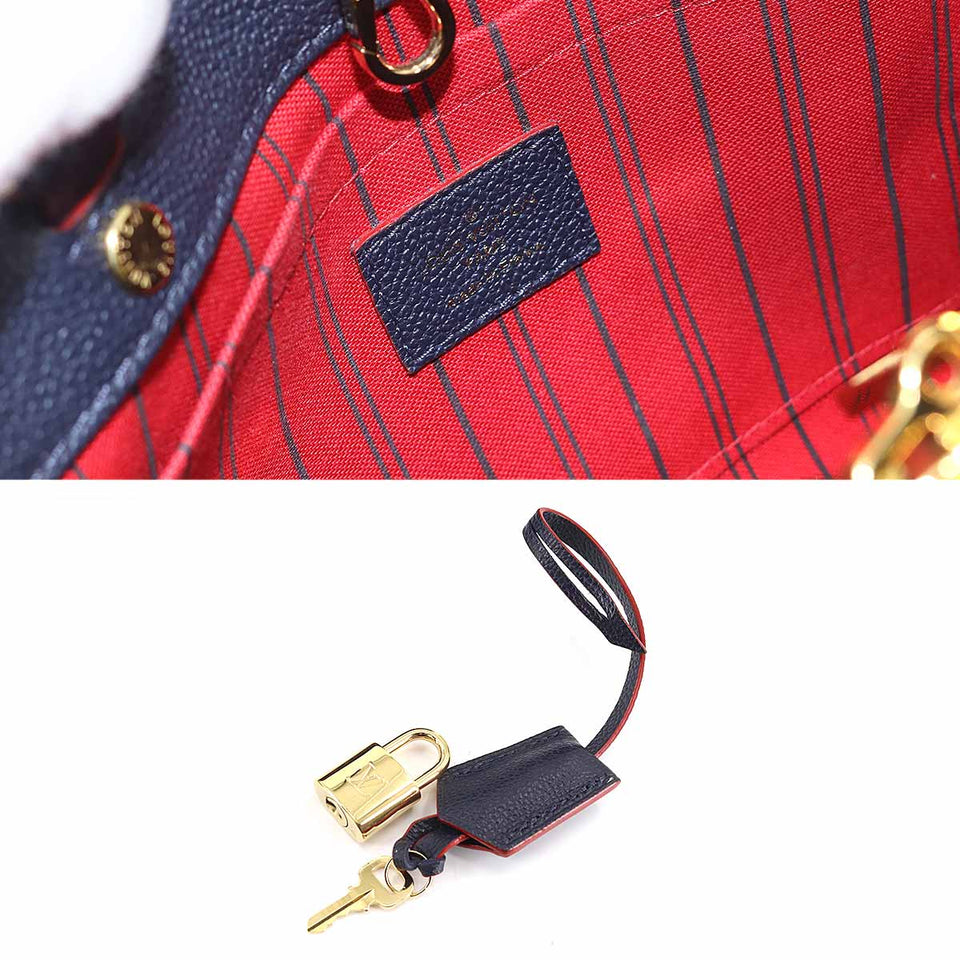 Louis Vuitton Implant Montaigne BB Shoulder Bag Marine Rouge
