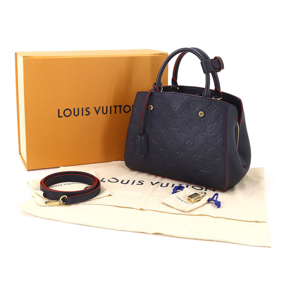 Louis Vuitton Implant Montaigne BB Shoulder Bag Marine Rouge