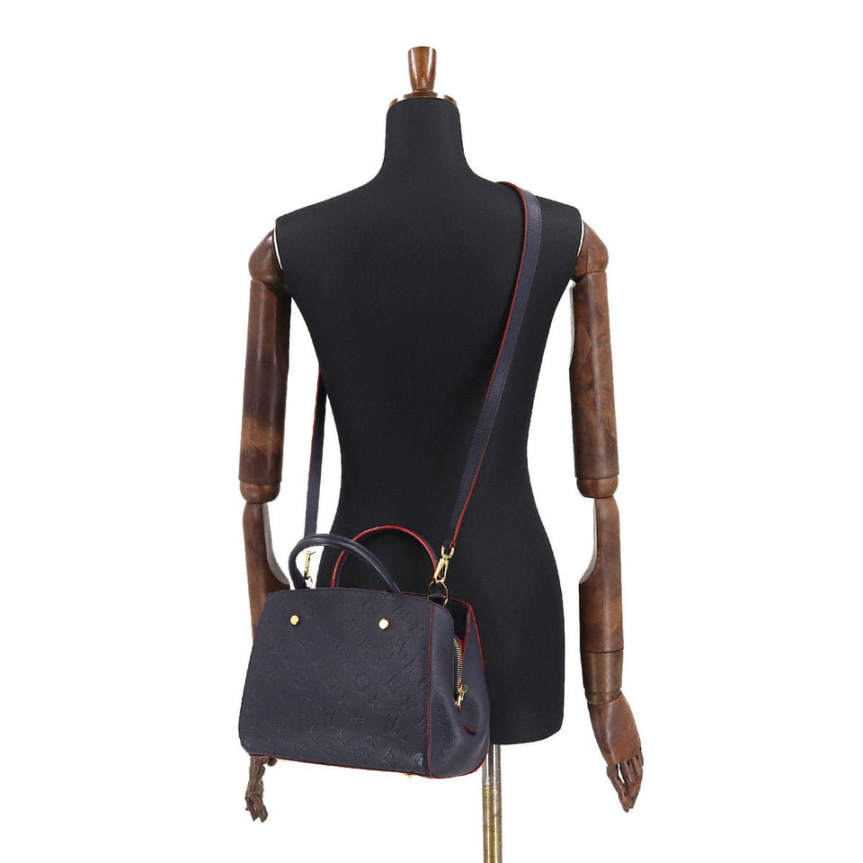 Louis Vuitton Implant Montaigne BB Shoulder Bag Marine Rouge