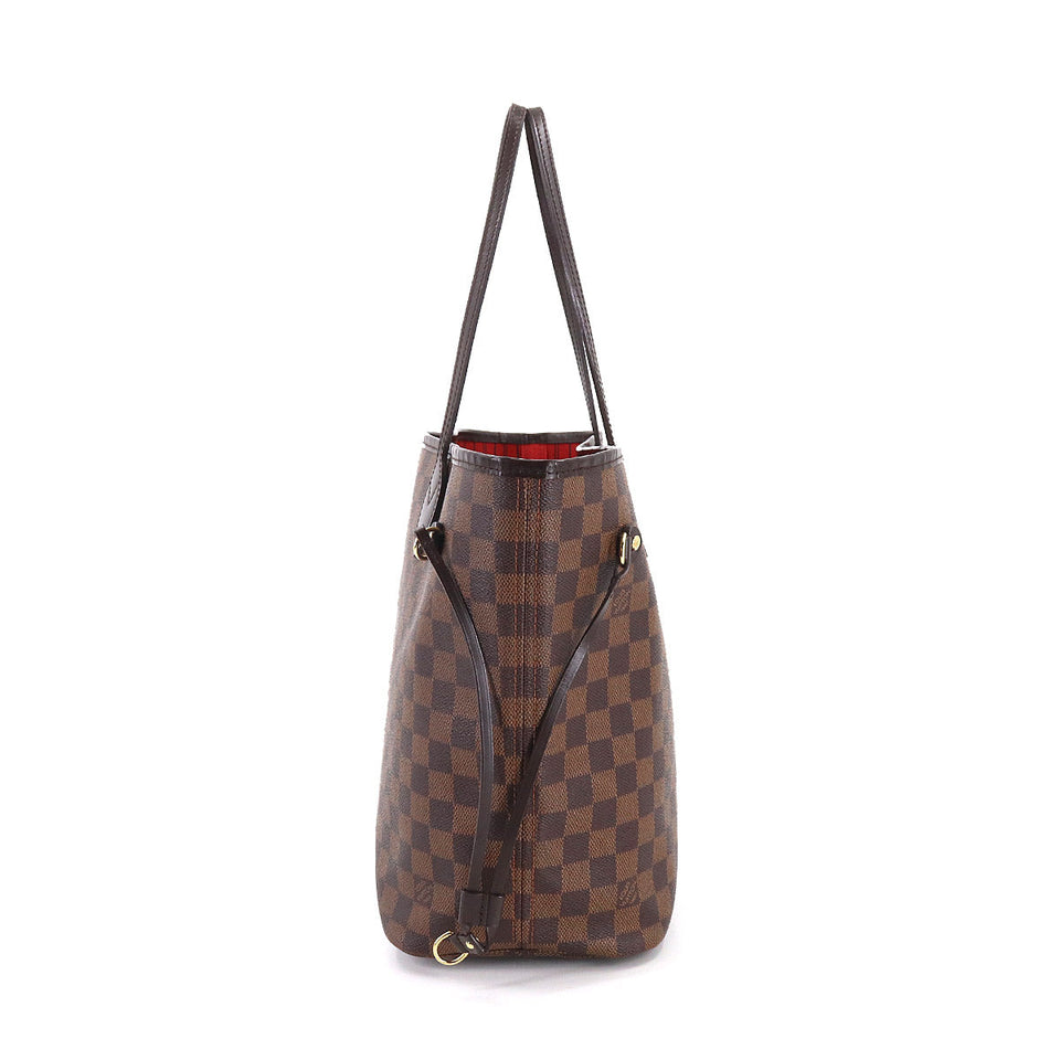 Louis Vuitton Damier Neverfull MM Tote Bag Ebene Cerise Brown