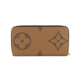 Louis Vuitton Giant Monogram Zippy Wallet Round Zipper Long Brown