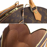 Louis Vuitton Monogram Ellipse MM Hand Bag Brown Gold Metal