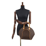 Louis Vuitton Monogram Ellipse MM Hand Bag Brown Gold Metal