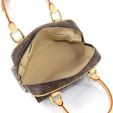 Louis Vuitton Monogram Manhattan PM Handbag Brown Gold Hardware