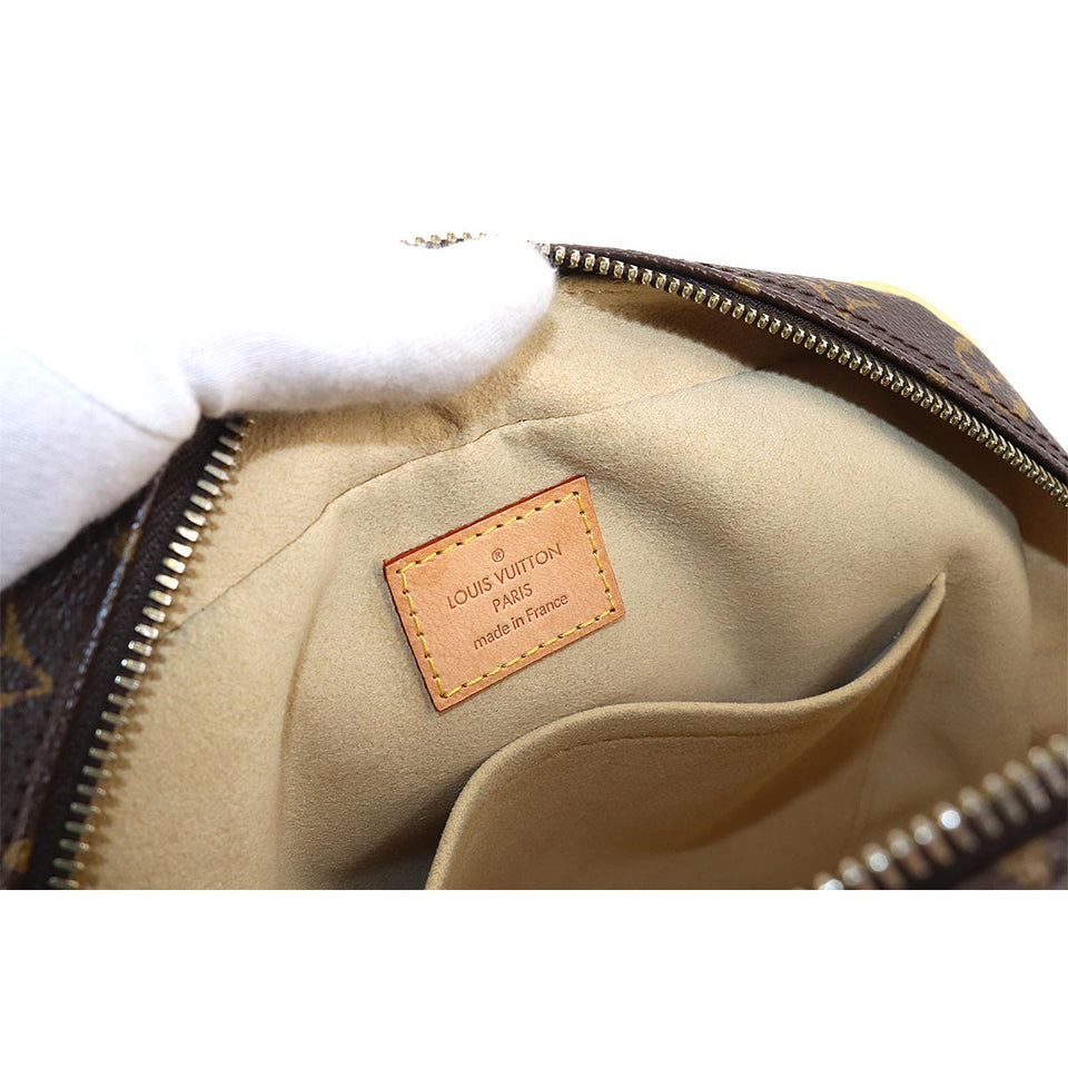 Louis Vuitton Monogram Manhattan PM Handbag Brown Gold Hardware