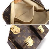Louis Vuitton Monogram Manhattan PM Handbag Brown Gold Hardware