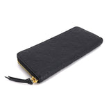 Louis Vuitton Monogram Implant Portefeuille Round Zipper Long Wallet Leather