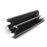 Louis Vuitton Monogram Implant Portefeuille Round Zipper Long Wallet Leather