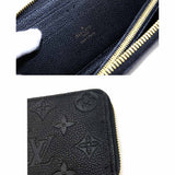Louis Vuitton Monogram Implant Portefeuille Round Zipper Long Wallet Leather
