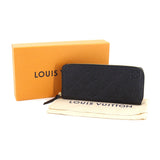 Louis Vuitton Monogram Implant Portefeuille Round Zipper Long Wallet Leather