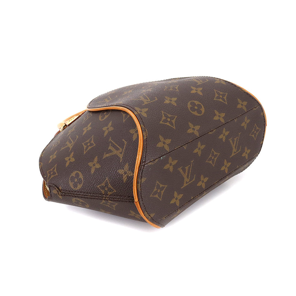 Louis Vuitton Monogram Ellipse PM Hand Bag Brown Gold Hardware