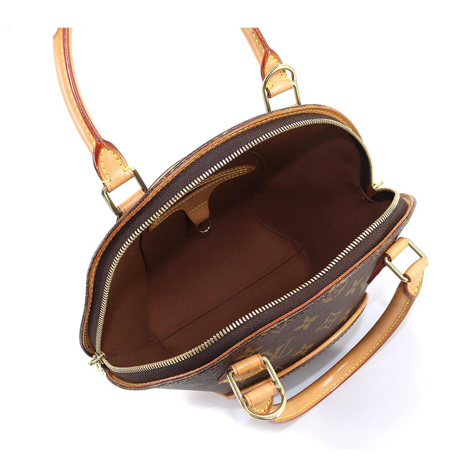 Louis Vuitton Monogram Ellipse PM Hand Bag Brown Gold Hardware