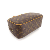 Louis Vuitton Monogram Trouville Hand Bag Brown Gold Hardware