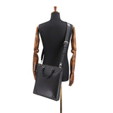 Louis Vuitton Taiga Vertical Tote Shoulder Bag Leather Black