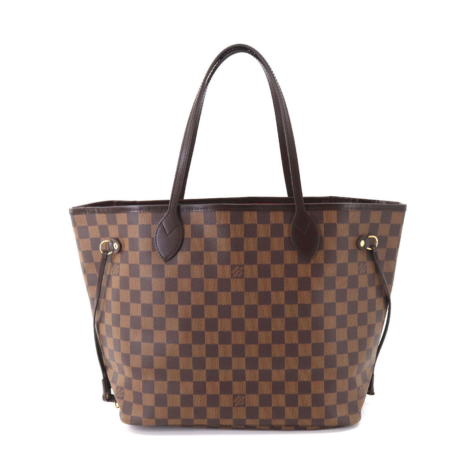 Louis Vuitton Damier Neverfull MM Tote Bag Ebene Cerise Brown
