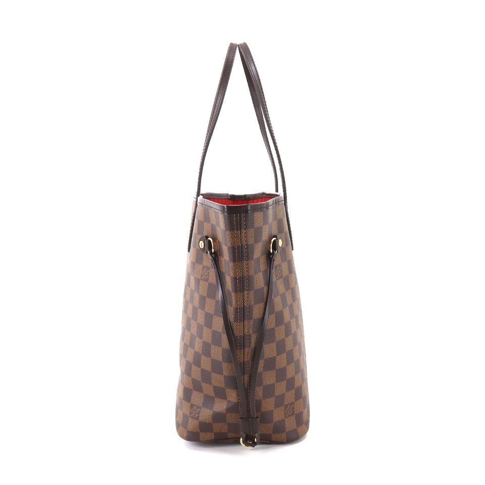 Louis Vuitton Damier Neverfull MM Tote Bag Ebene Cerise Brown