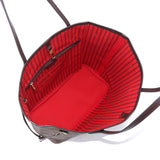Louis Vuitton Damier Neverfull MM Tote Bag Ebene Cerise Brown