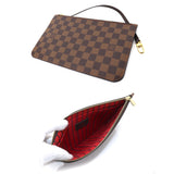 Louis Vuitton Damier Neverfull MM Tote Bag Ebene Cerise Brown