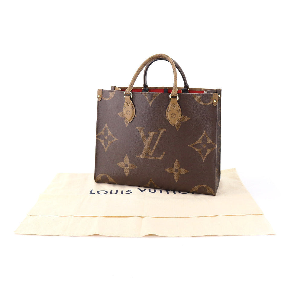 Louis Vuitton Giant Monogram On The Go MM 2Way Tote Shoulder Bag