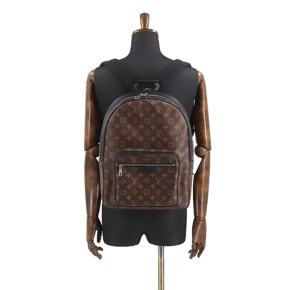 Louis Vuitton Monogram Macassar Josh NV Backpack Rucksack Brown Black