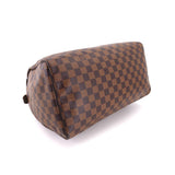 Louis Vuitton Damier Speedy 35 Hand Bag Ebene Brown Gold Metal