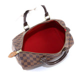 Louis Vuitton Damier Speedy 35 Hand Bag Ebene Brown Gold Metal