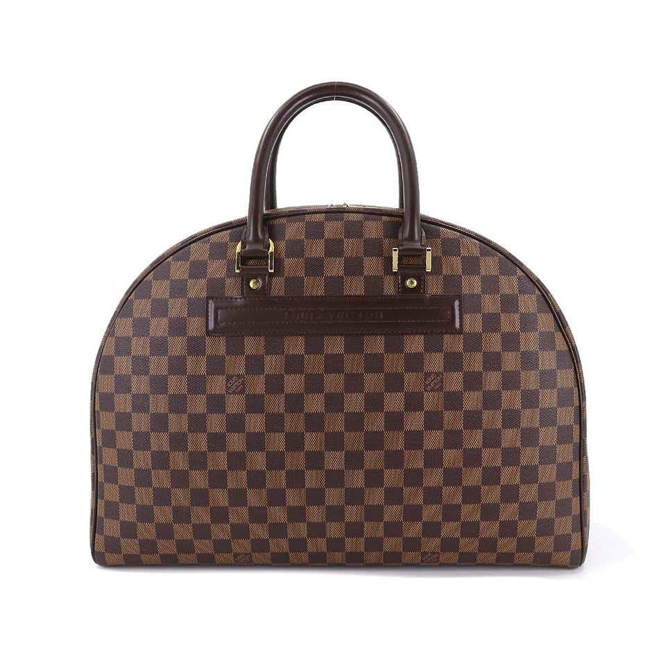 Louis Vuitton Damier Nolita 24 Boston Bag Ebene Brown