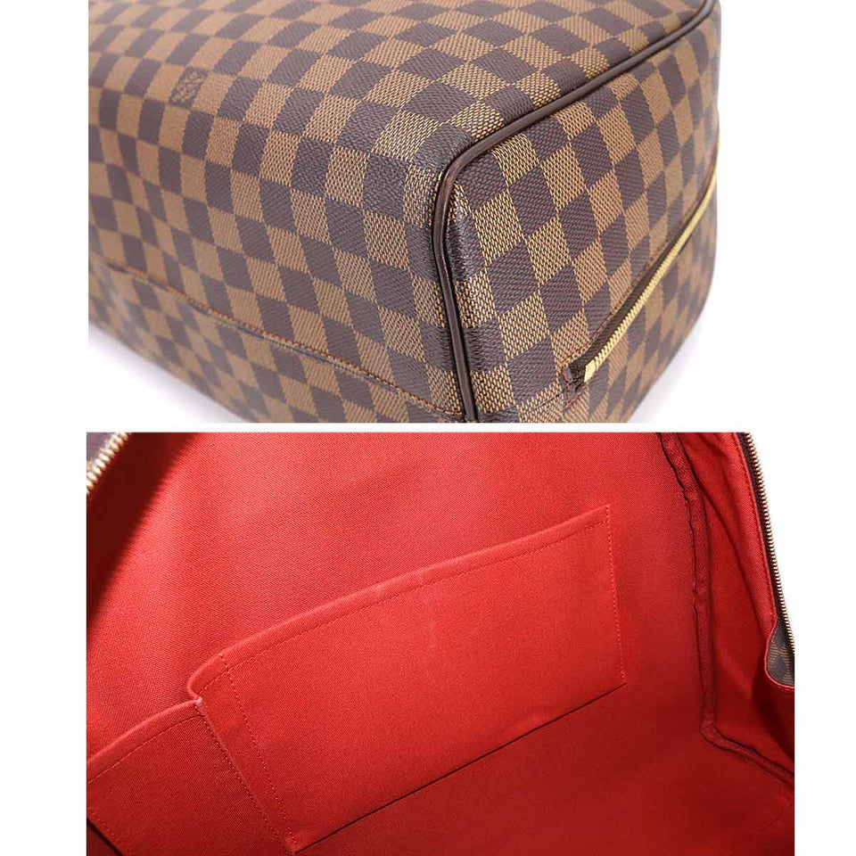 Louis Vuitton Damier Nolita 24 Boston Bag Ebene Brown