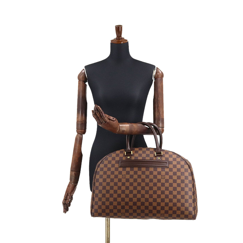 Louis Vuitton Damier Nolita 24 Boston Bag Ebene Brown