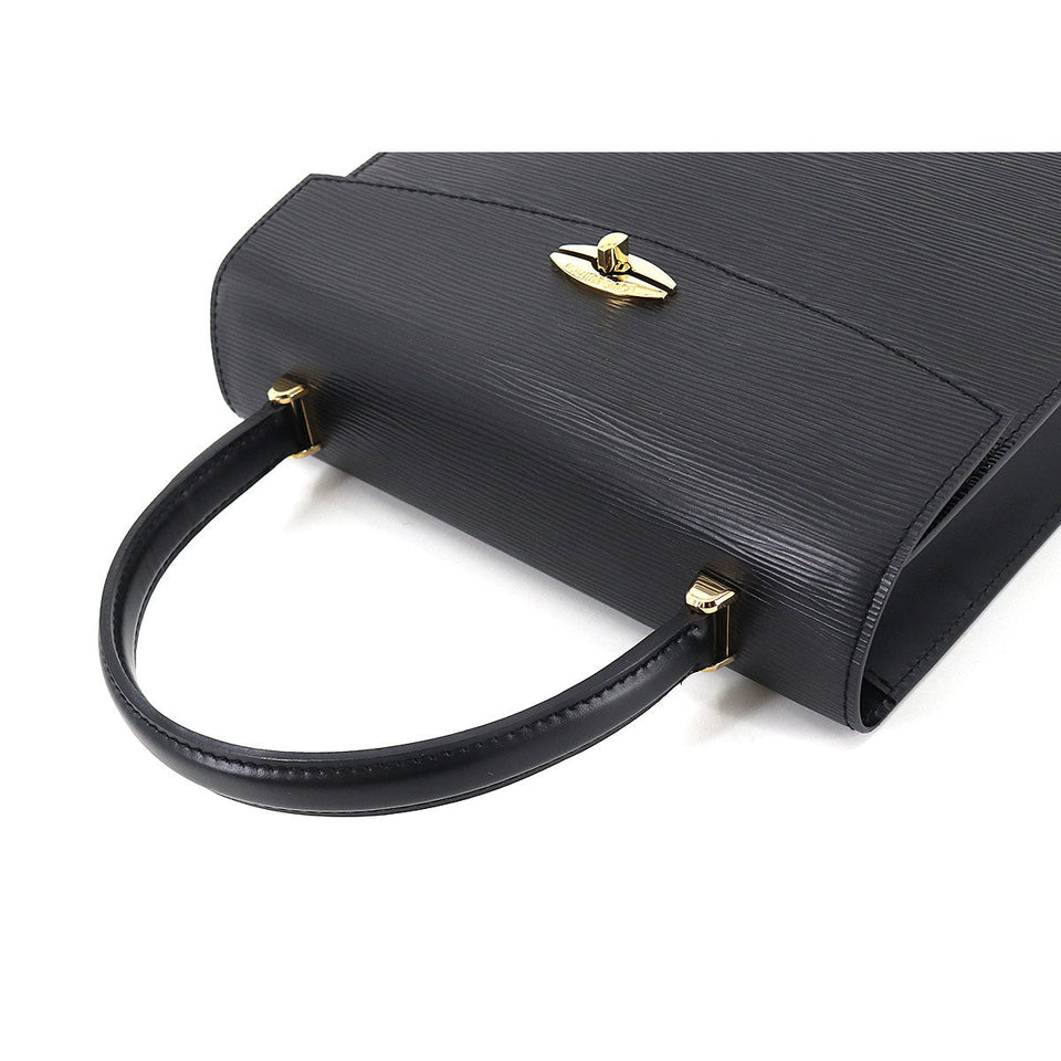 Louis Vuitton Epi Malesherbes Hand Bag Leather Noir Black