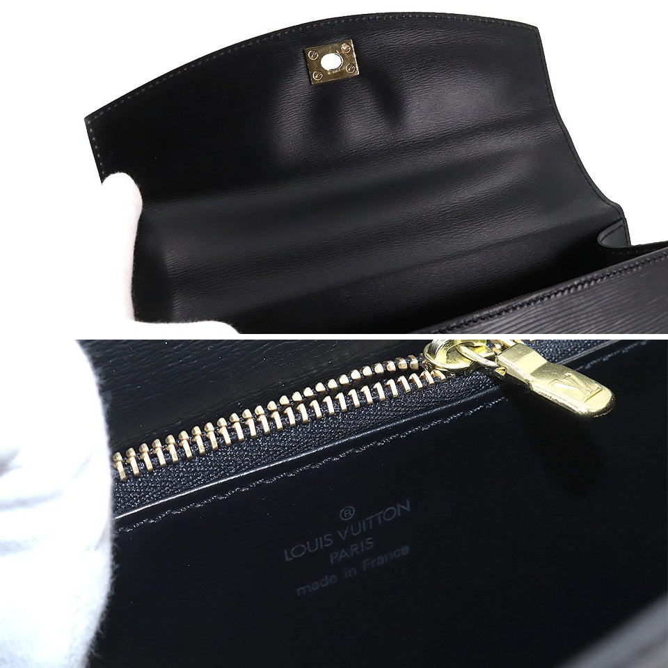 Louis Vuitton Epi Malesherbes Hand Bag Leather Noir Black