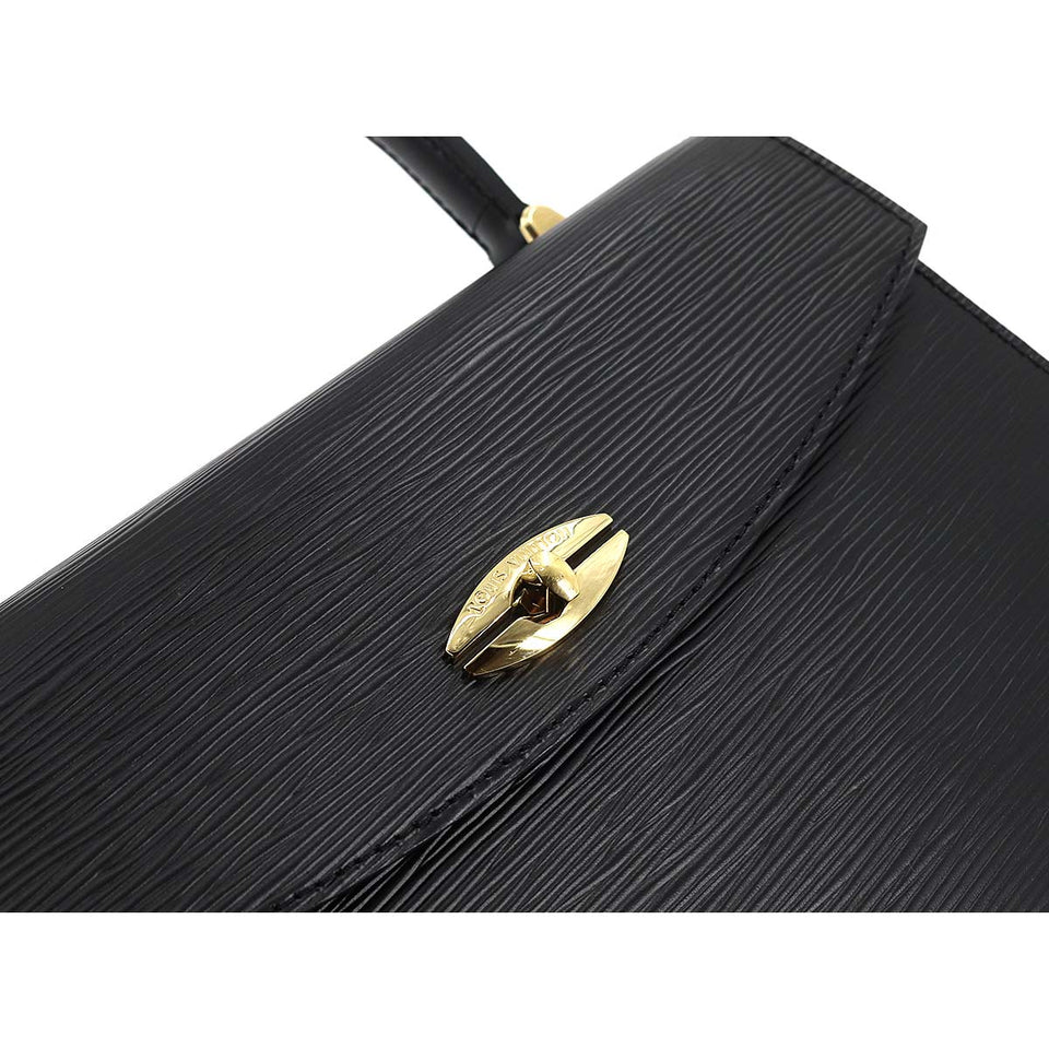 Louis Vuitton Epi Malesherbes Hand Bag Leather Noir Black