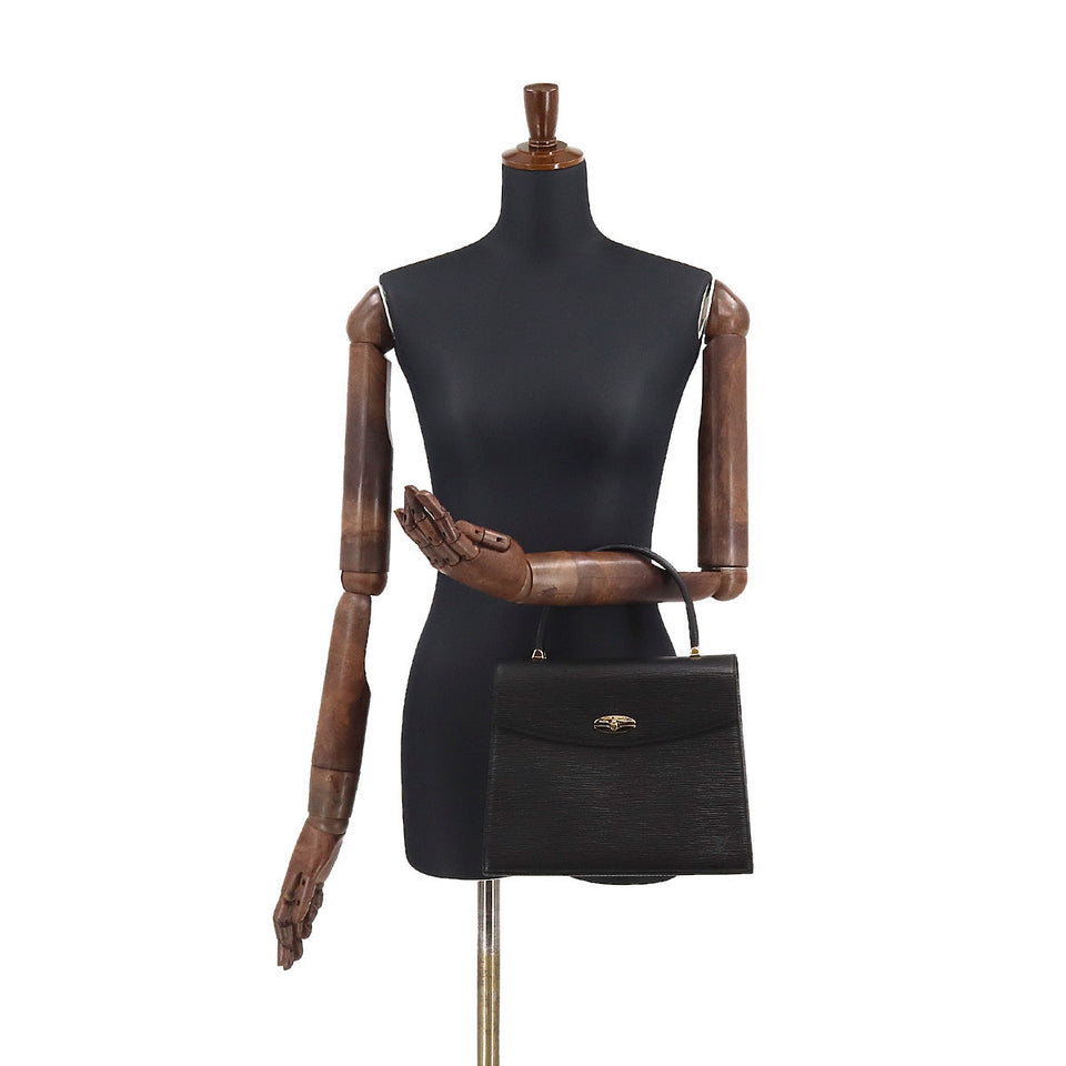 Louis Vuitton Epi Malesherbes Hand Bag Leather Noir Black