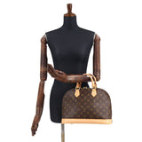 Louis Vuitton Monogram Alma PM Hand Bag Brown Gold Hardware