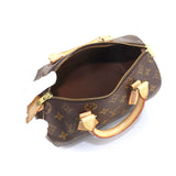 Louis Vuitton Monogram Speedy 25 Hand Bag Brown Gold Metal