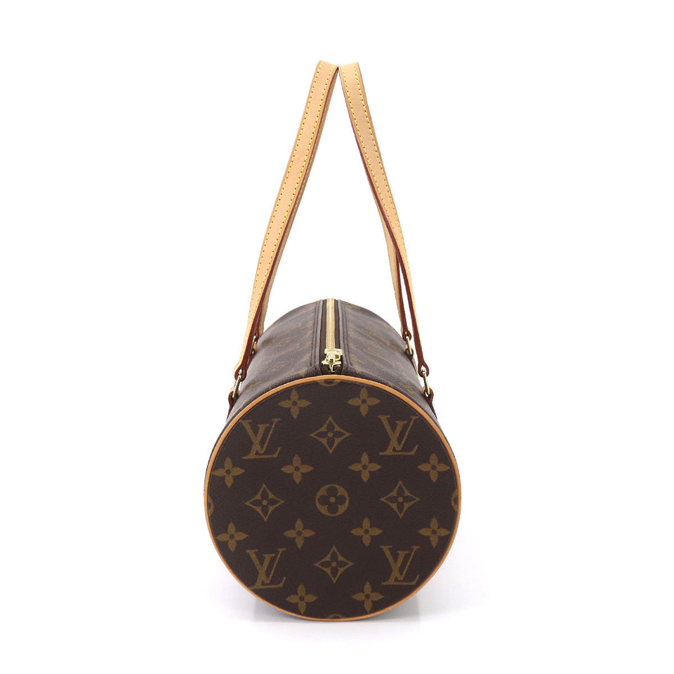 Louis Vuitton Monogram Papillon 30 Hand Bag Pouch Gold Metal