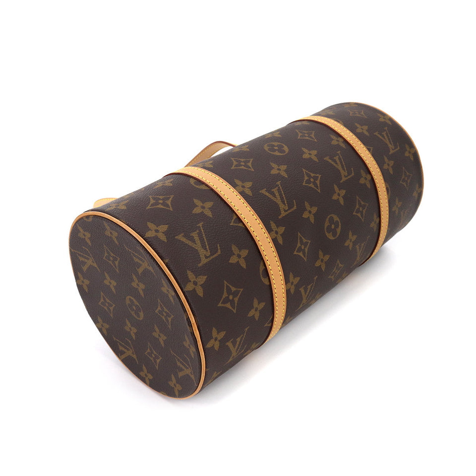 Louis Vuitton Monogram Papillon 30 Hand Bag Pouch Gold Metal