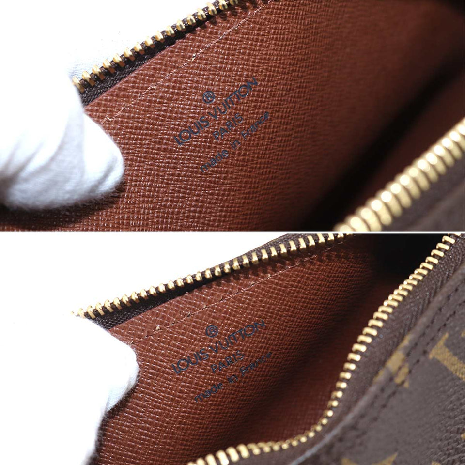 Louis Vuitton Monogram Papillon 30 Hand Bag Pouch Gold Metal
