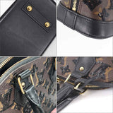Louis Vuitton Monogram Eclipse Alma BB Hand Bag Brown Black Sequin